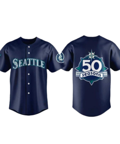 2026 Mariners 50th Seasons Celebration Weekend Baseball Jersey Navy