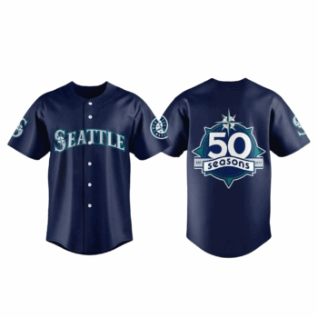 2026 Mariners 50th Seasons Celebration Weekend Baseball Jersey Navy