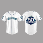 2026 Mariners 50th Seasons Celebration Weekend Baseball Jersey White 1 2026 Mariners 50th Seasons Celebration Weekend Baseball Jersey White