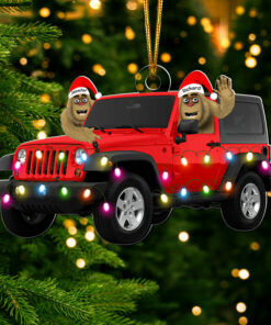 Personalized Gifts For Off Road Lovers Christmas Ornament, Happy Bigfoot