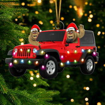 Personalized Gifts For Off Road Lovers Christmas Ornament, Happy Bigfoot