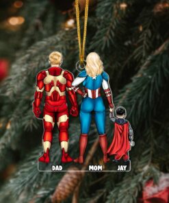 Personalized Gift For Family Christmas Ornament Hero Family