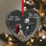 Custom Name Gifts For Couples Christmas Ceramic Ornament