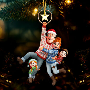 Flying Family Ornament, Personalized Gifts For Family