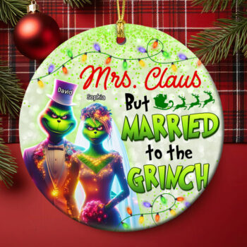 Personalized Christmas Gifts For Couple Ceramic Ornament