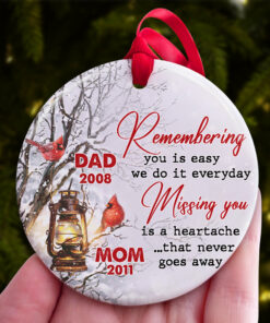 Personalized Memorial Gifts, Christmas Ceramic Ornament