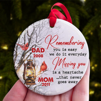 Personalized Memorial Gifts, Christmas Ceramic Ornament