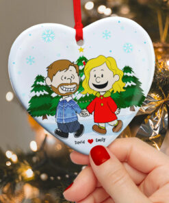Personalized Gifts For Couple Ceramic Ornament Walking Hand In Hand