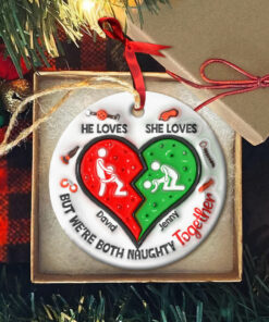 Personalized Gifts For Naughty Couple Ceramic Ornament
