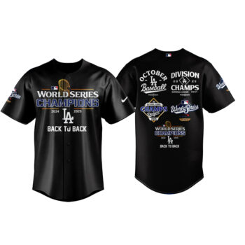 Back To Back - LA Dodgers 2025 World Series Champions Baseball Jersey