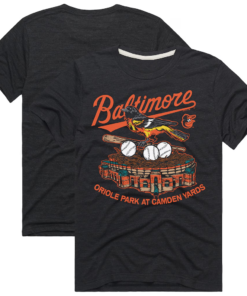 Baltimore Orioles Homage Charcoal Hyper Local Refresh T-Shirt