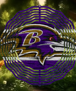 Baltimore Ravens Football Wind Spinner