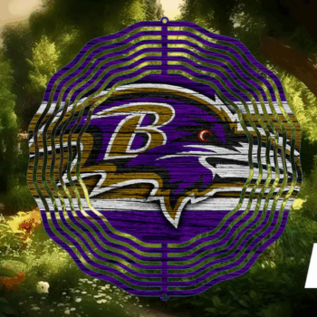 Baltimore Ravens Football Wind Spinner
