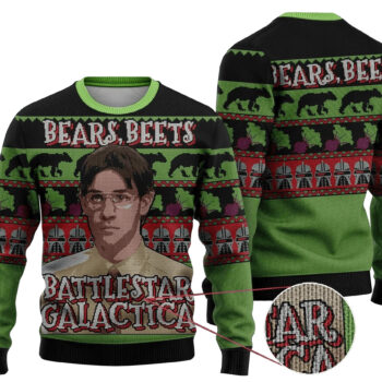 Bears,Beets Battlestar Galactica Ugly Christmas Sweater 2025