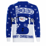 Blue Chelsea Snowman Ugly Christmas Sweater 2025 1 Blue Chelsea Snowman Ugly Christmas Sweater 2025
