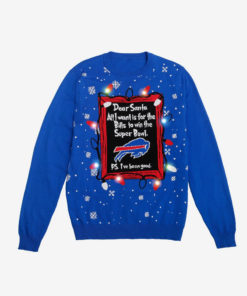 Buffalo Bills Dear Santa Ugly Christmas Sweater 2025