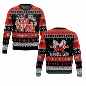 CM Punk Best in The World 2025 Ugly Christmas Sweater