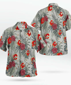 Calgary Flames Hawaiian Shirt - Hibiscus Designs