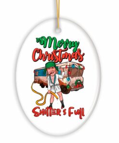 Cartoonish Merry Christmas Shitters Full Ornament