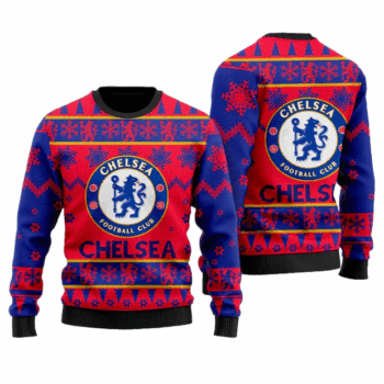 Chelsea Football Club Red Ugly Christmas Sweater 2025
