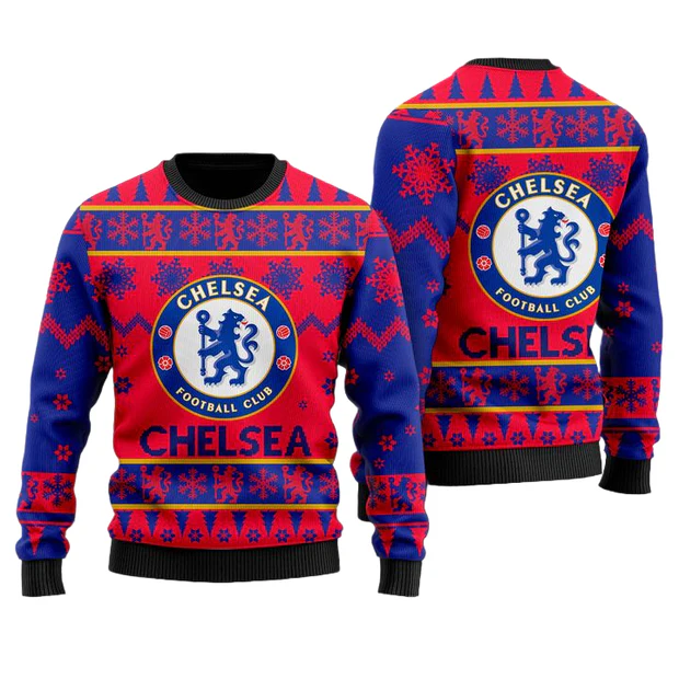 Chelsea Football Club Red Ugly Christmas Sweater 2025 Chelsea Football Club Red Ugly Christmas Sweater 2025