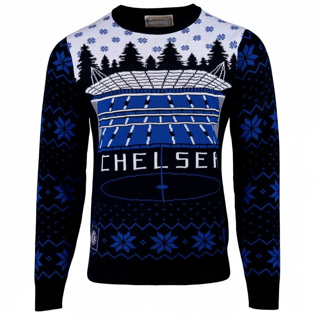 Chelsea Stadium Ugly Christmas Sweater 2025 Chelsea Stadium Ugly Christmas Sweater 2025