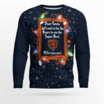 Chicago Bears Dear Santa Ugly Christmas Sweater 2025 MOCKUP