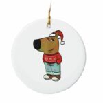 Chill Guy Christmas Ho Ho Ho Ornament-1-1