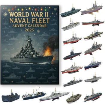 Christmas Gift WWII Naval Fleet Advent Calendar 2025-24 Days of Iconic Warships