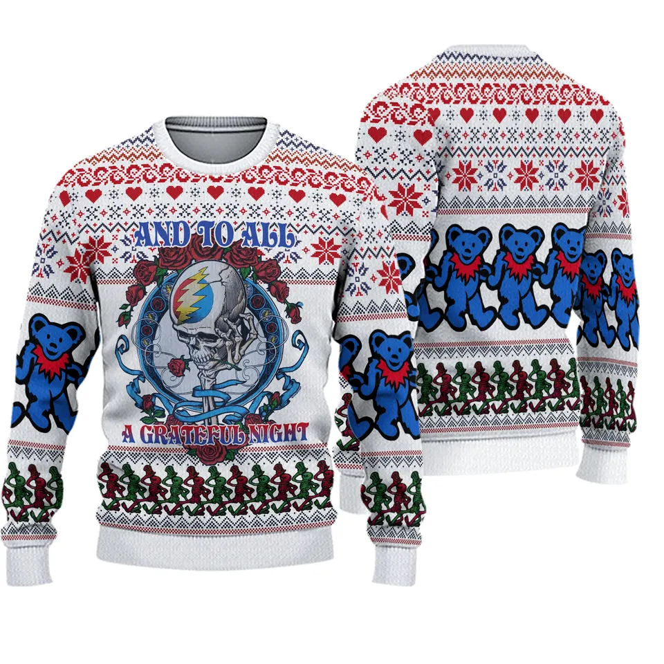 Christmas Holiday And To All A Grateful Night Ugly Christmas Sweater 2025 Christmas Holiday And To All A Grateful Night Ugly Christmas Sweater 2025