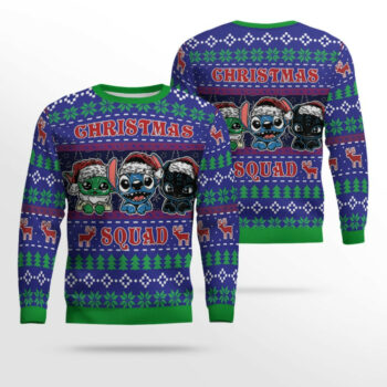 Stitch Christmas Squad Ugly Christmas Sweater 2025