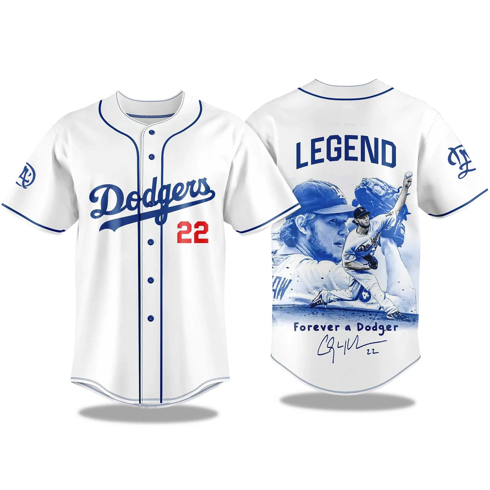 Clayton Kershaw Legend Forever a Los Angeles Dodgers 2025 Baseball Jersey Clayton Kershaw Legend Forever a Los Angeles Dodgers 2025 Baseball Jersey