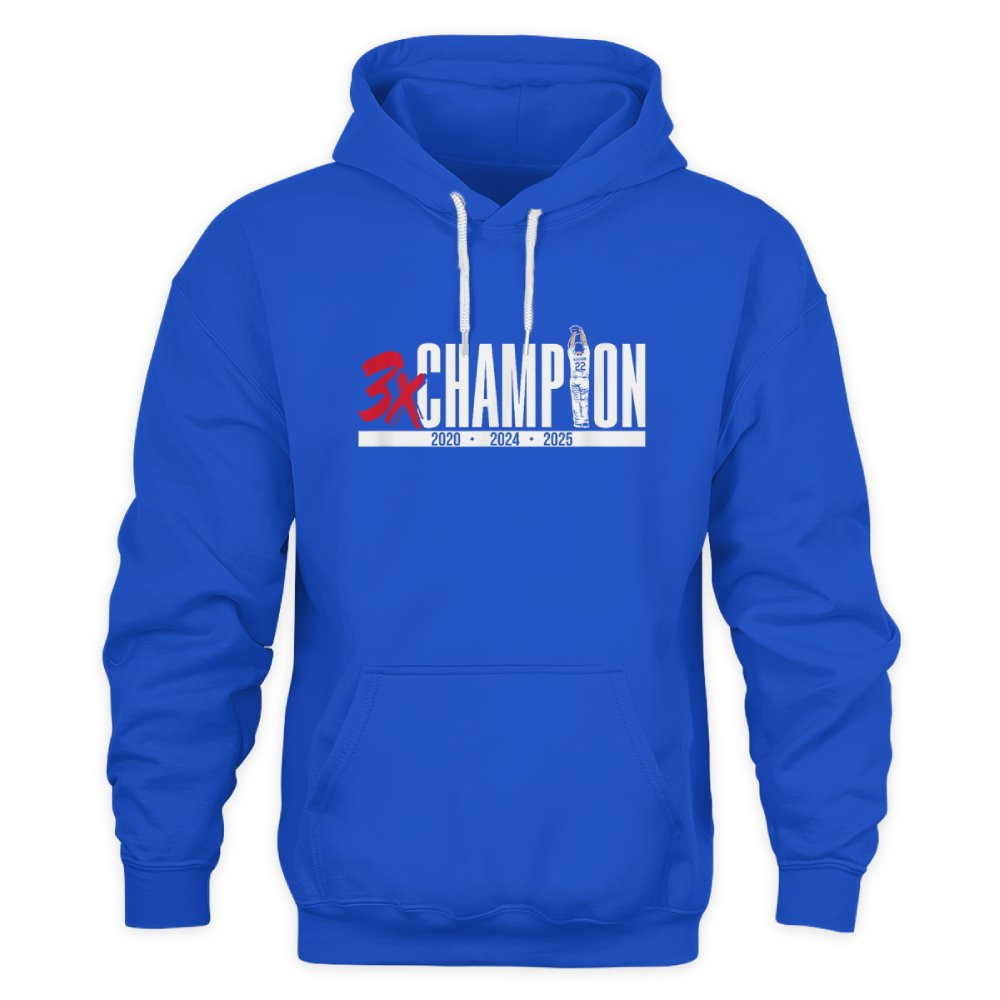 Clayton Kershaw Three-Time Champion Hoodie Clayton Kershaw Three-Time Champion Hoodie