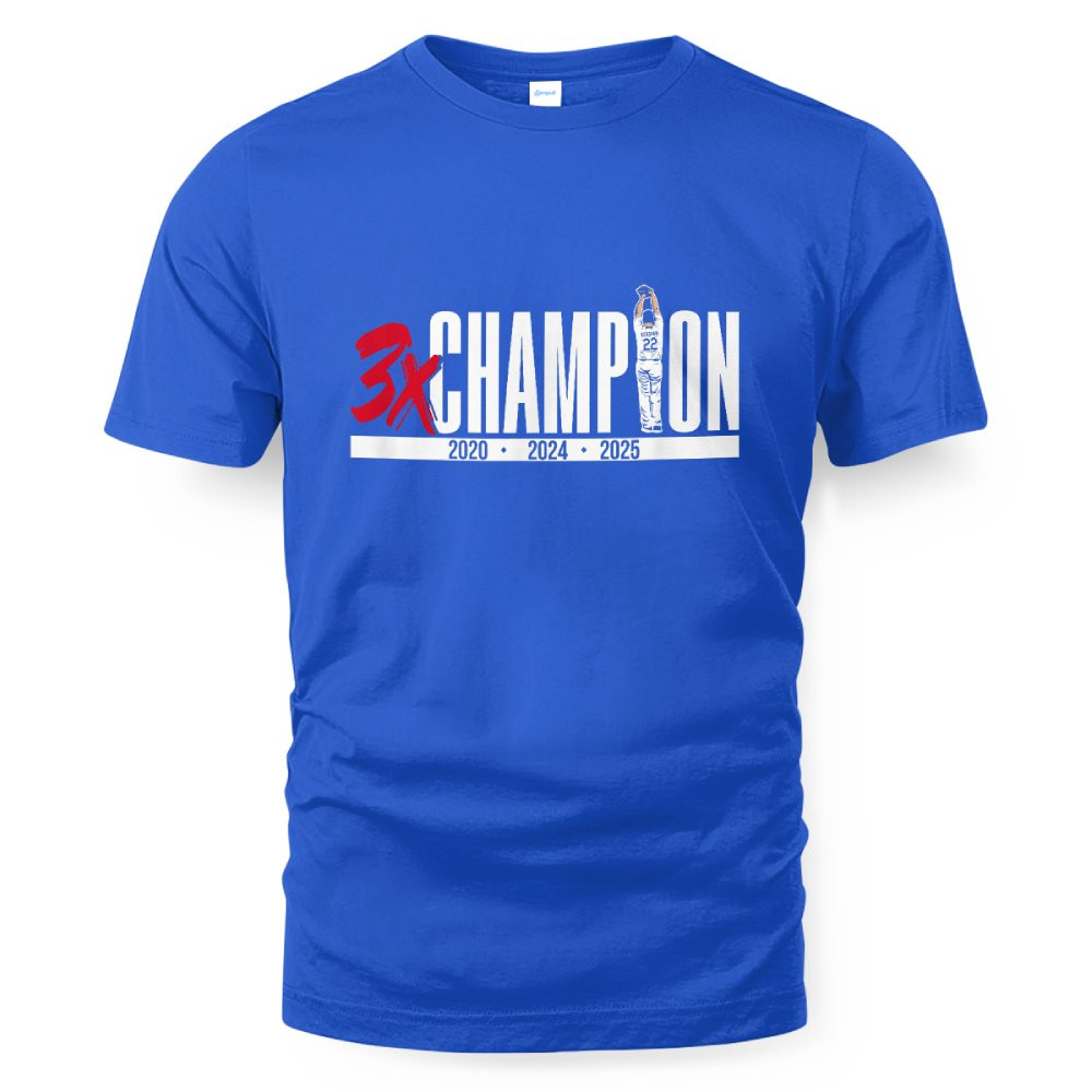 Clayton Kershaw Three-Time Champion T-Shirt Clayton Kershaw Three-Time Champion T-Shirt