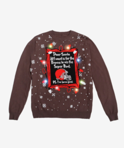 Cleveland Browns Dear Santa Ugly Christmas Sweater 2025