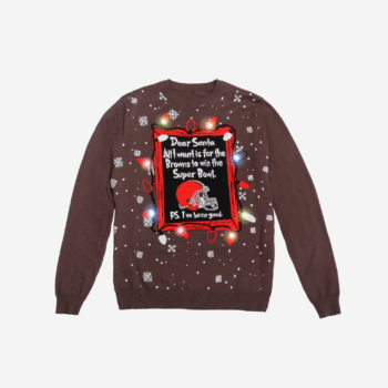 Cleveland Browns Dear Santa Ugly Christmas Sweater 2025