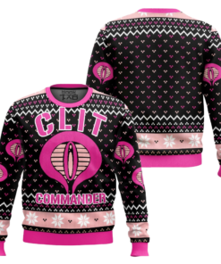 Clit Commander Ugly Christmas Sweater 2025