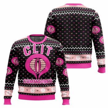 Clit Commander Ugly Christmas Sweater 2025