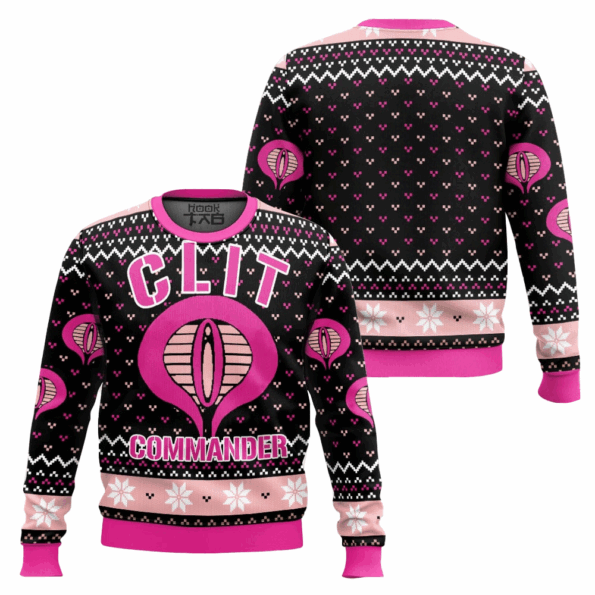 Clit Commander Ugly Christmas Sweater 2025 Curvy Glams 
