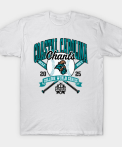 Coastal Carolina Chanticleers College World Series 2025 Ball T-Shirt