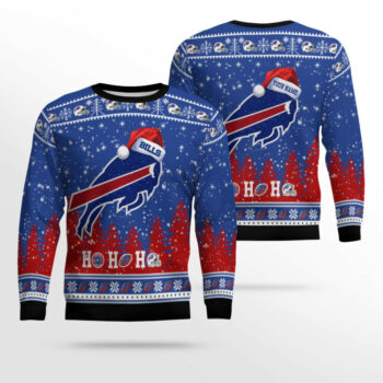 Custom 2025 Buffalo Bills Santa Christmas Ugly Sweater
