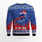 Custom 2025 Buffalo Bills Santa Christmas Ugly Sweater