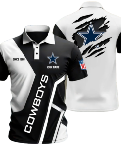 Custom Name Dallas Cowboys Football League Polo Shirt