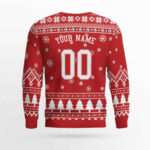 Custom Name & Number Arsenal Football Club Ugly Christmas Sweater 2025