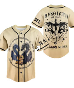 Custom Name & Number Fourth Wing Dragon Rider Baseball Jersey