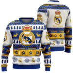 Custom Name Real Madrid Football Club Ugly Christmas Sweater 2025