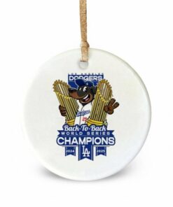 Dachshund Dodgers Back To Back World Series 2025 Ornament