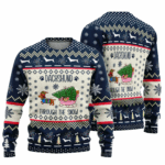 Dachshund Through The Snow Christmas Ugly Sweater 2025