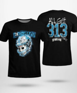 Detroit Lions Eminem All Grit 313 T-Shirt