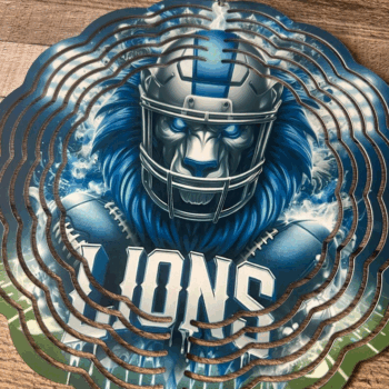 Detroit Lions Football Wind Spinner